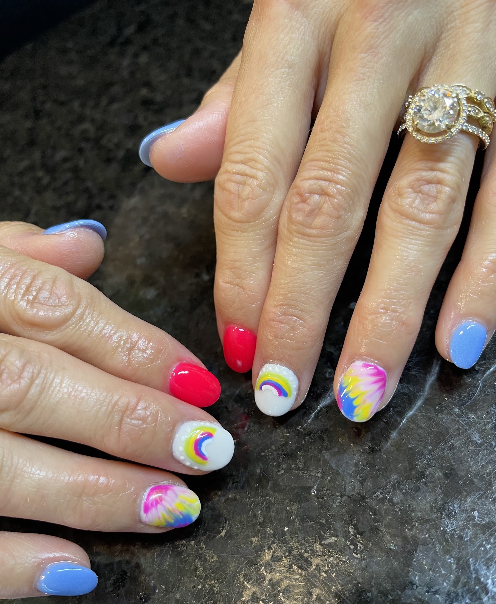 Head & Shoulders Knees & Toes nail work in Spartanburg, South Carolina